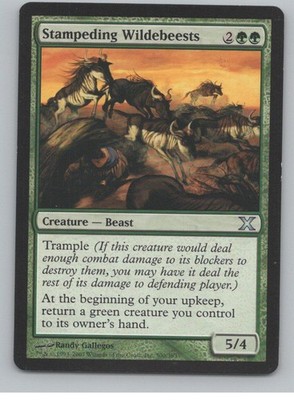 10th Edition #300 Stampeding Wildebeests MTG