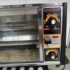 Horno tostador cromado vintage General Electric A8T 114 Deluxe Toast-R-Oven
