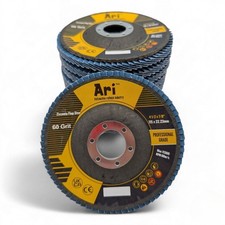 Ari Zirconium Flap Discs (115mm/4.5") Grinding Sanding Metal 10.99 per disc