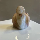Fenton Guardian Angel Figurine Hand Painted - Signed S. Stevens