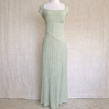 ASOS Sage Green Maxi Dress Lace Up Back Womens 12 Wedding Guest