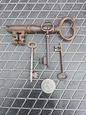 Llave Castillo Inglés Años 1800☆ 1 Llave Puerta Hierro Antigua☆43/4 pulgadas de largo~ ¡200 Años!