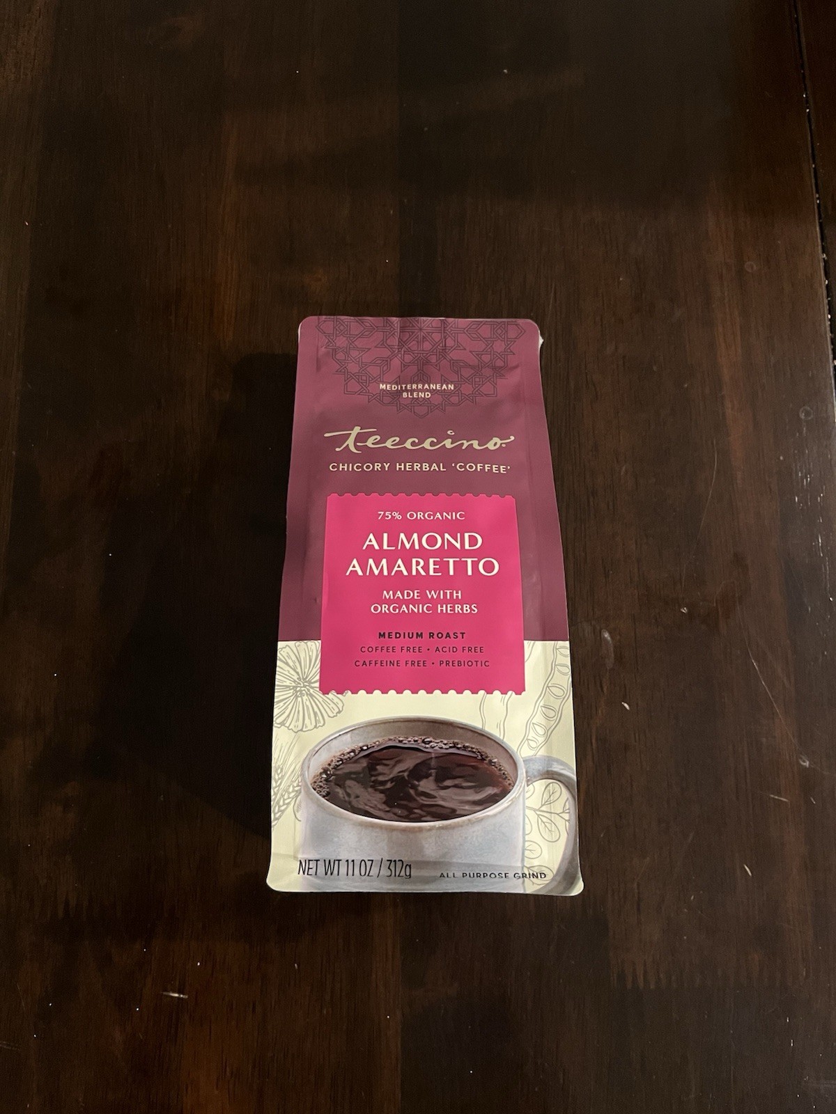 Teeccino 75% Organic Chicory Herbal Coffee Almond Amaretto