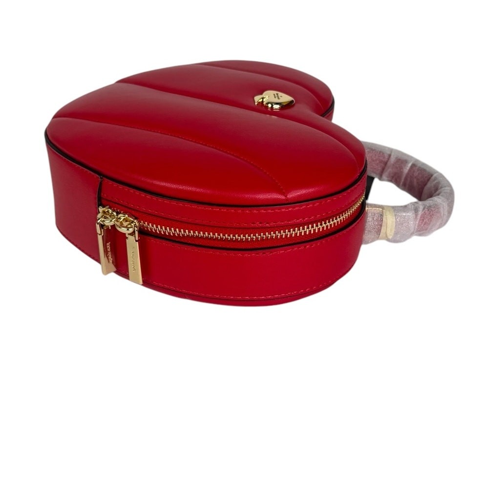 Kate Spade Love Shack Quilted 3D Heart Crossbody Bag in Ruby Red thumbnail 11