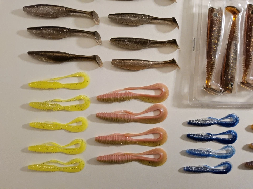 30 Gummifische Konvolut Barsch Angeln Twister Spinner Spinnfischen Döbel Forelle - Bild 3 von 4