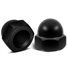 8-32 Acorn Cap Nuts, 304 Stainless Steel 18-8, Black Finish, 50 PCS