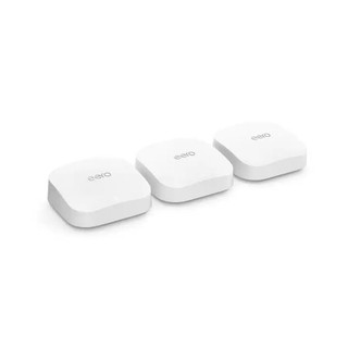 eero Pro 6E Tri Band AXE5400 Wi Fi 6E Router Mesh System White (3 Pack) (VG)