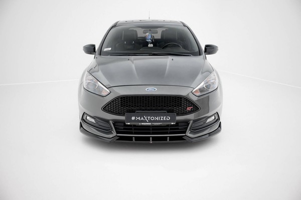 Maxton Design Frontlippe V.6 Passend FüR Ford Focus St Mk3 Fl Schwarz Hochglanz-image