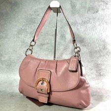 COACH Shoulder bag Soho Leather Pink Vintage Authentic From Japan
