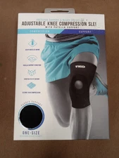 TKO adjustable knee compression sleeve with patella support-New-Sealed-free ship