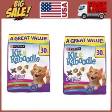 2 Packs Kit & KaboodleOriginal, Indoor Dry Cat Food, Chicken,Liver, 30 lb Bag