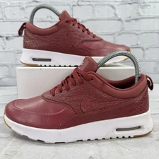 Nike Air Max Thea PRM Womens Size 6 Wine Gum Yellow Cedar Leather 616723-604
