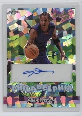 2026 Leaf X Sneaker Con Promo Auto White Crystals 6/55 Allen Iverson 1v5f