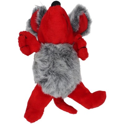 E.S.C. International Toys Ratte Kuscheltier Plüschtier 30cm Grau Rot Gebraucht