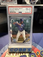 PSA 10 JOSHUA MEARS 1st 2019 Bowman Chrome Draft Rookie Card RC GEM MINT