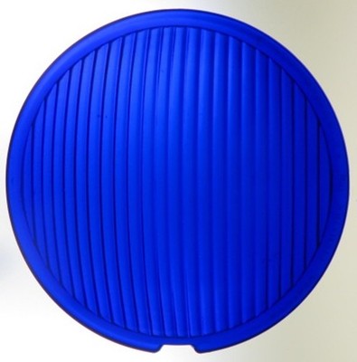 VTG. Cobalt Blue Century Lighting Kopp Railroad Signal Light Ribbed Lens 5 5/8 