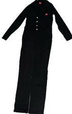 Dickies Women's Long Sleeve Cotton Twill Coverall Jumpsuit Black