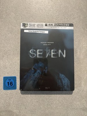Seven Sieben 4K UHD Blu Ray Steelbook NEU/OVP Dt. Ton fehlt Brad Pitt Freeman
