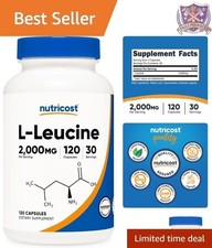 High-quality L-leucine 2000mg, 120 Non-gmo Vegetarian Capsules for Recovery
