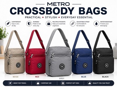 Metro Unisex dreiteilige leichte kleine Reise Nylon Umhängetasche LL-173