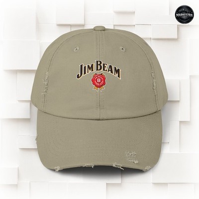 Jim Beam Logo Unisex Distressed Cap