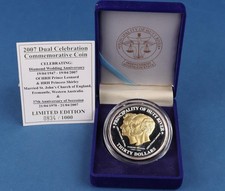 Hutt River: 2007 $30 Silvered & gold gilt Proof Dual Celebration Mintage 1,000