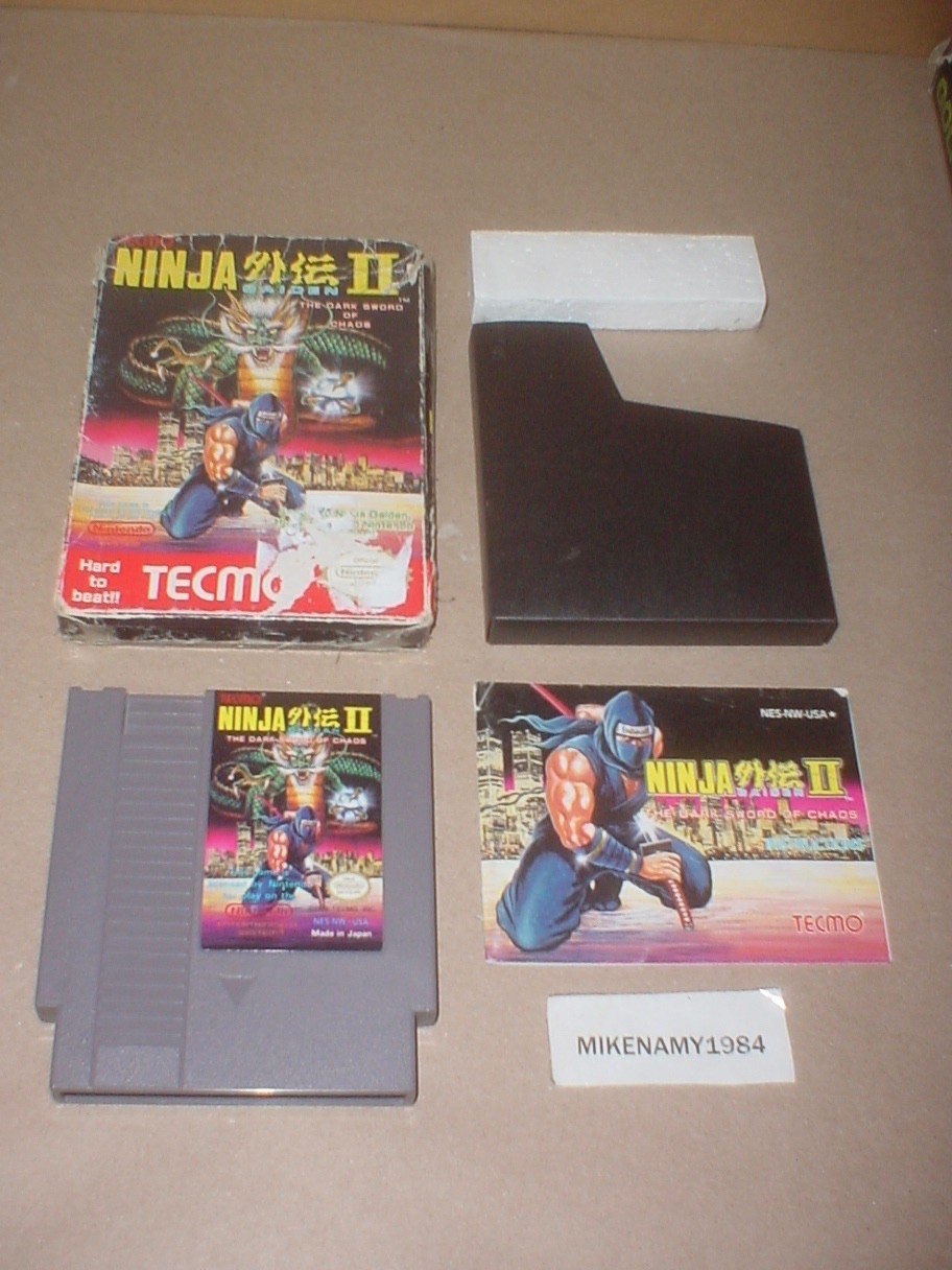 Ninja Gaiden 2 II: The Dark Sword of Chaos Nintendo NES Complete CIB