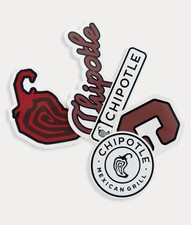 2 Pack Chipotle Stickers 5 stickers per pack  red 