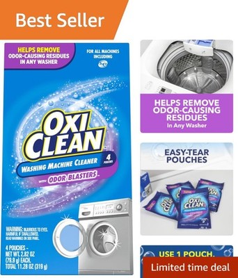 Effortless Washing Machine Cleaning with 4 Count Odor Blasters - Septic Safe