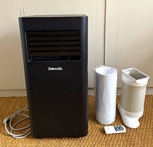 Devola 9000 BTU Portable Air Conditioner DVAC09CB Black + Extra Duct