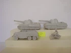 Marx  Desert Fox / Complete Set of German Tanks / Vehicles / Light Grey (D)