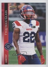 2021 Upper Deck CFL Red 76/165 Tyquwan Glass #167 o1h