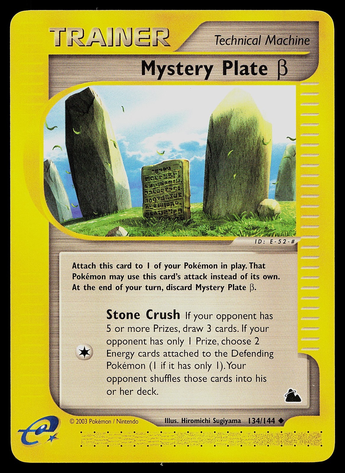Pokemon Card - Mystery Plate Beta Skyridge 134/144 Uncommon