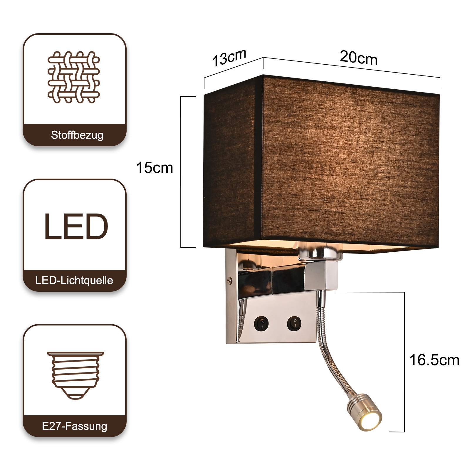 Lampada da parete LED per interni foto 3