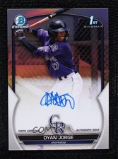 2023 Bowman Chrome Prospect Auto Refractor /499 Dyan Jorge #CPA-DJG Auto 0c3e
