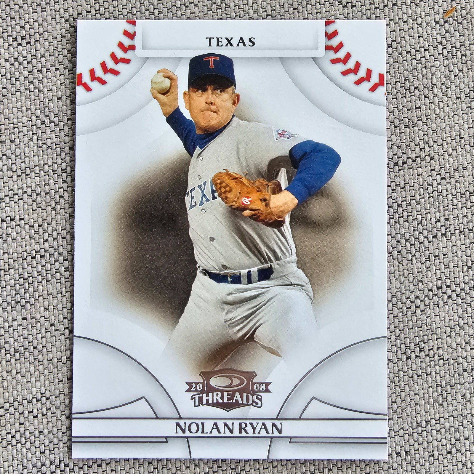 NOLAN RYAN 2008 DONRUSS THREADS BASEBALL CARD #49 TEXAS RANGERS MLB HOF LEGEND