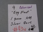 9 Colorized "Egg Plant" 1 Gram .999 Silver. #43 w — photo 5