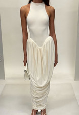 NWT Helsa The Duchess Jersey Dress Ivory $398 Reformation Misha