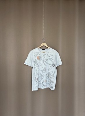 Lanvin Avant Garde Print T-Shirt Herren Größe M Vintage Baumwolle Kurzarm