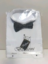 Berlioni Italy Tuxedo Wingtip Collar with Bow-Tie Dress Shirt Size XL 17-17 1/2