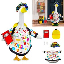 First Day of School Goose Outfit Student Porch Goose Outfit for 23" Goose Statue
