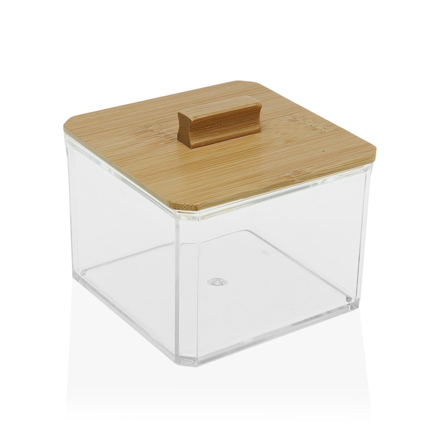 CAJA CUADRADA TAPA BAMBU (H9y)