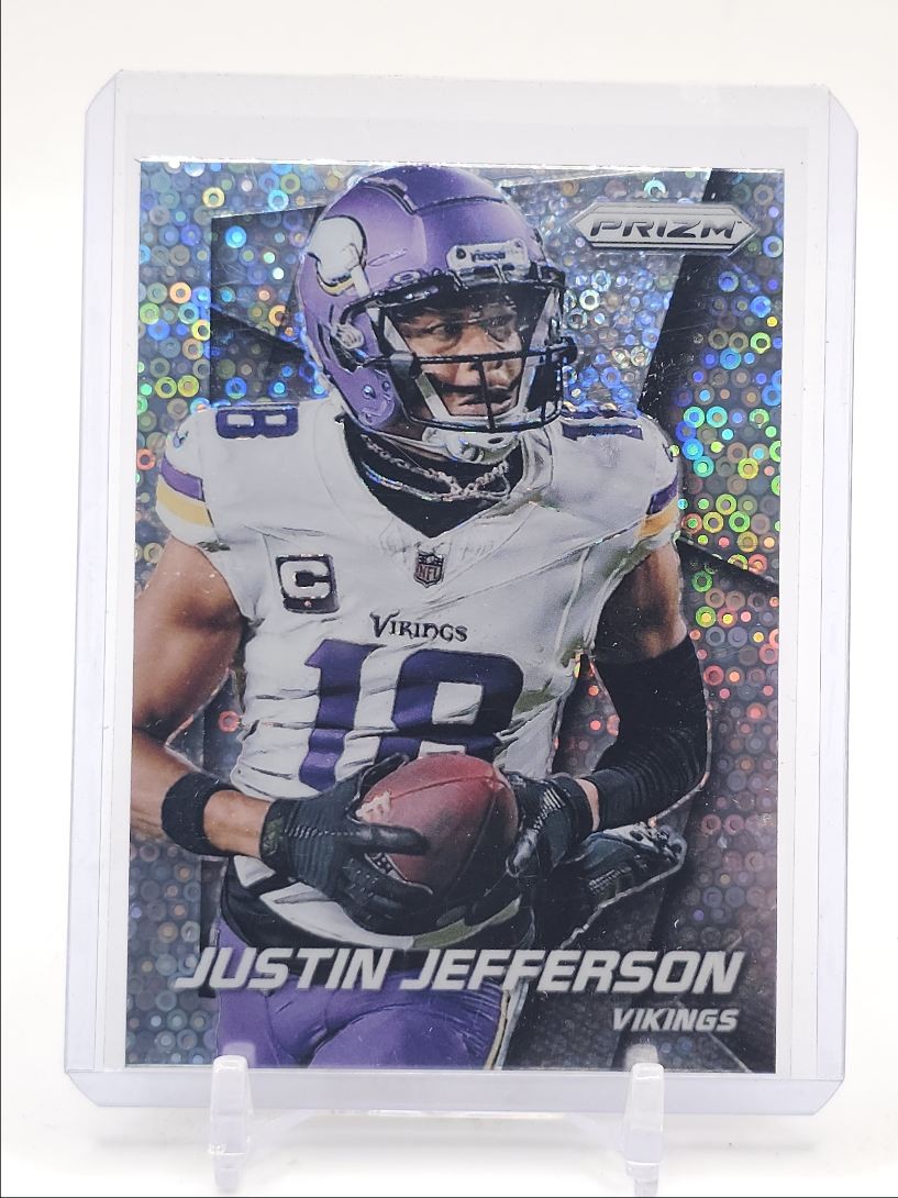 JUSTIN JEFFERSON 2024 PANINI PRIZM FLASHBACK NO HUDDLE VIKINGS Q1300