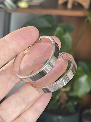 JCM Jacmel Mauritius 925 Silver Hoop 1.5  Earrings