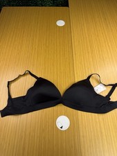 NEW Auden Smooth Lightly Lined Wirefree Bra Black Size 36D