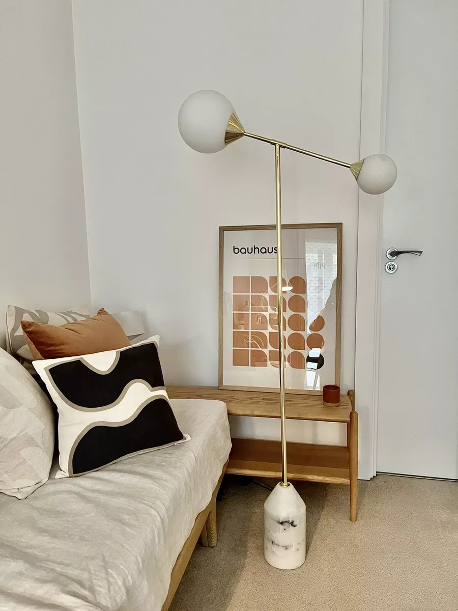 Made Faye Floor Lamp brass and marble excellent used condition