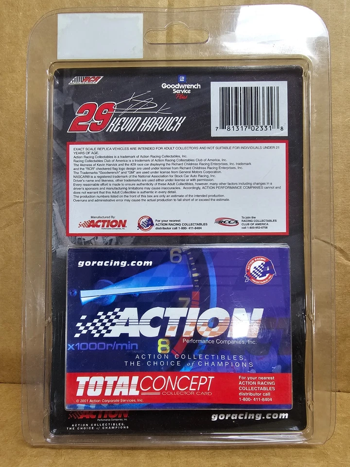 Kevin Harvick #29 GM Goodwrench Service Plus 2001 Monte Carlo Acción 1:64 Foto 3 de 3