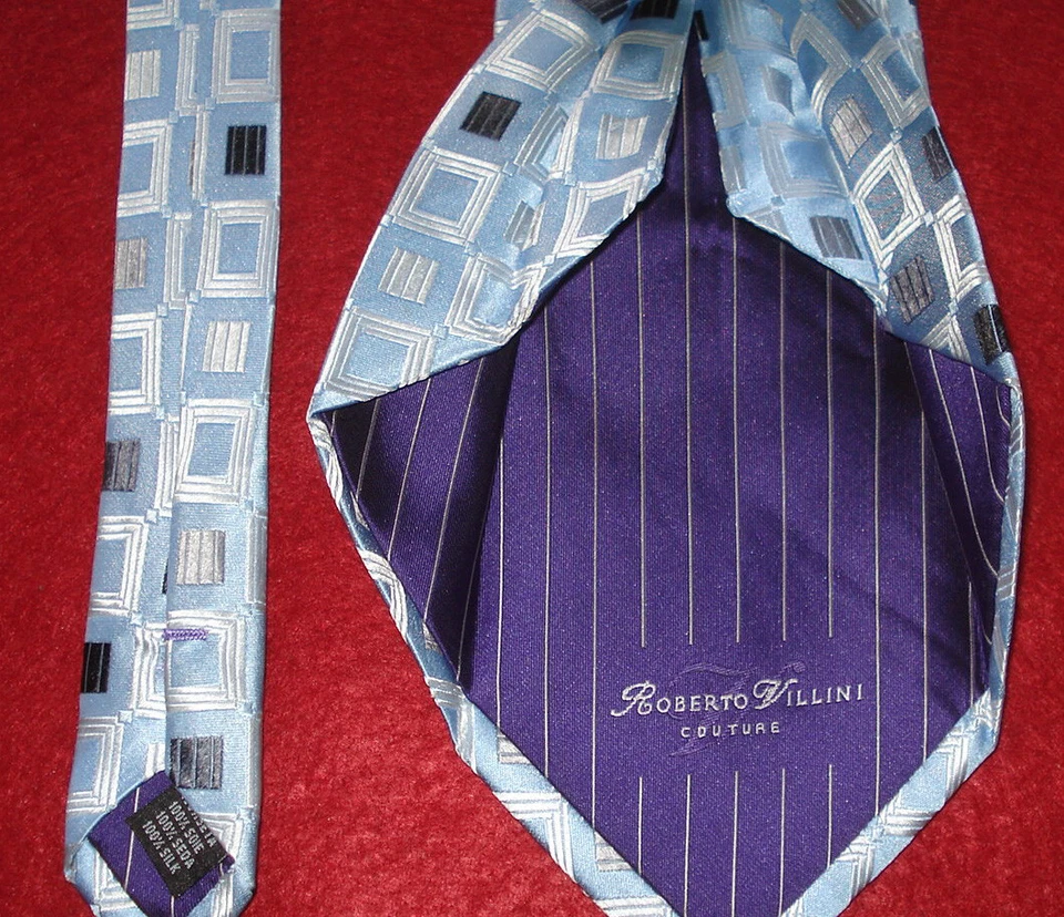 CORBATA GEOMÉTRICA DE SIETE PLIEGUES ROBERT VILLINI - CORBATAS - CORBATAS DE DISEÑO. Foto 4 de 4