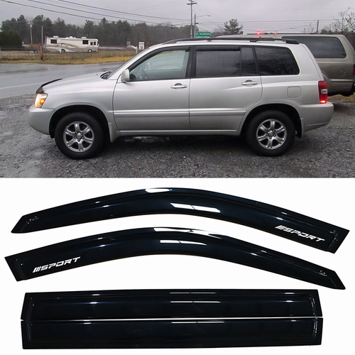 Slim Smoke Window Visors For 2001-2007 Toyota Sequoia – 4-Piece Rain Guard Set (Easy Install, Acrylic, Tinted)