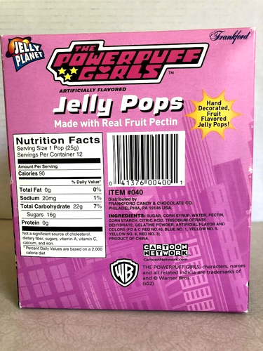 POWERPUFF GIRLS Jelly Pops Candy Display WB CARTOON NETWORK FOR COLLECTING ONLY! - Picture 6 of 7